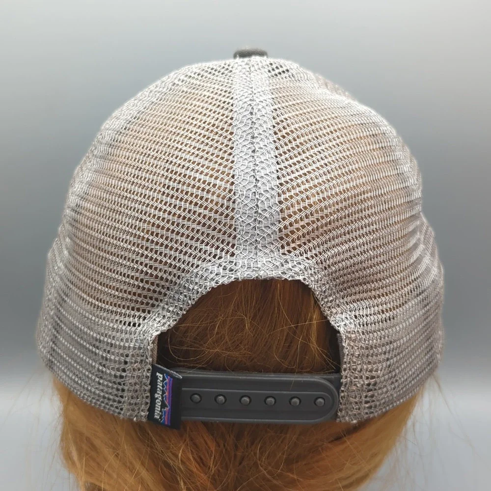 Patagonia Fitz Roy Horizon Trucker Hat Gray Purple Snapback Cap Mesh Unisex